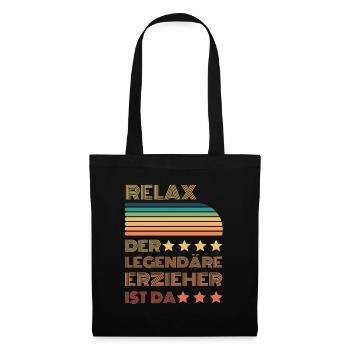 Relax der Legendäre Erzieher ist da Retro - Stoffbeutel - Schwarz - Vorne
