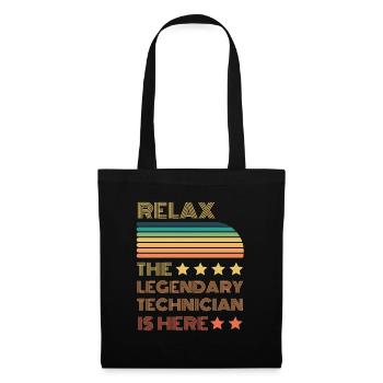 Relax le technicien légendaire est rétro - Sac en tissu - noir - Devant