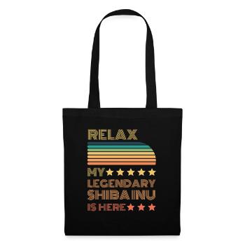 Relax my legendary Shiba Inu is here Retro - Tote Bag - black - Front