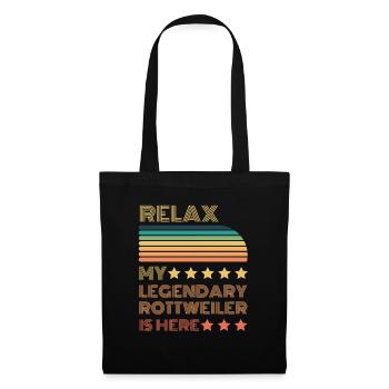 Relax my legendary Rottweiler is here Retro - Tote Bag - black - Front
