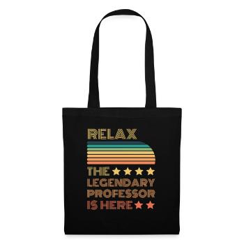 Relax the Legendary Professor is retro here - Tote Bag - black - Front