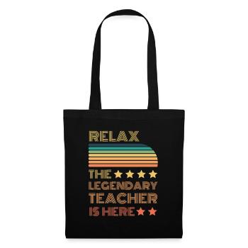 Détendez-vous le professeur légendaire est rétro ici - Sac en tissu - noir - Devant