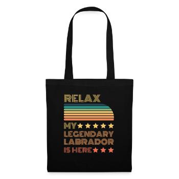 Relax my legendary Labrador is here Retro - Tote Bag - black - Front