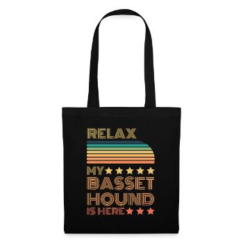 Relax my legendary Basset Hound is here Retro - Tote Bag - black - Front