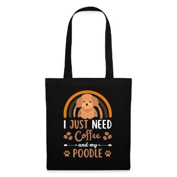 Sweet Poodle Coffee Dog Cafe kawaii - Tote Bag - black - Front
