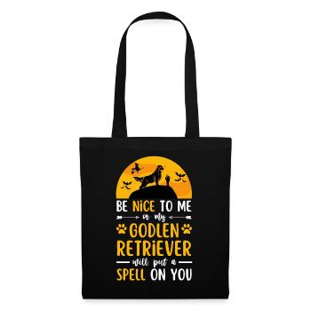 Golden Retriever Halloween Costume Dog - Tote Bag - black - Front
