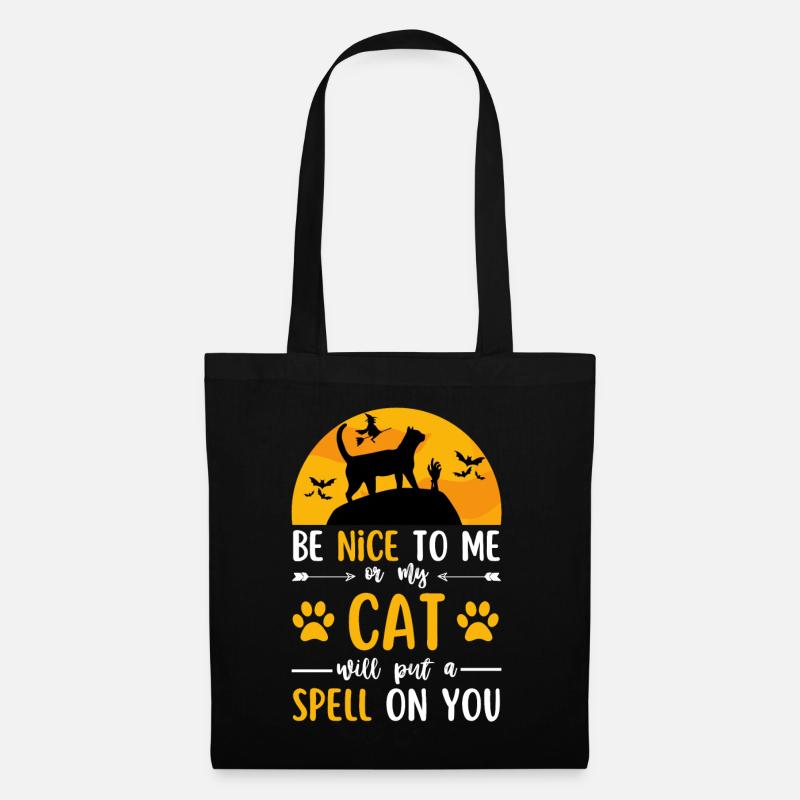 Katze Halloween Kostüm - Stoffbeutel - Schwarz