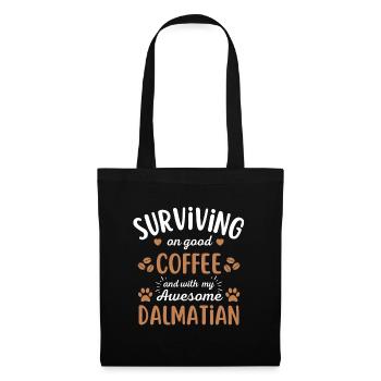 Café dalmate Café Pour chiens - Sac en tissu - noir - Devant