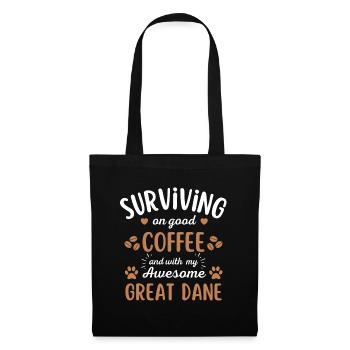 Great Dane Coffee Dog Cafe - Sac en tissu - noir - Devant