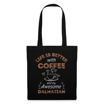 Café dalmate Café Pour chiens - Sac en tissu - noir - Devant