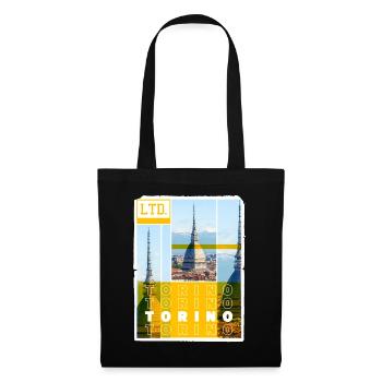 Turin Turin Turin Italie Ville Skyline Vacances Amour - Sac en tissu - noir - Devant
