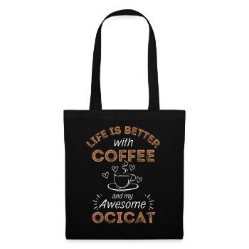 Ocicat Cat Coffee Cafe - Tote Bag - black - Front