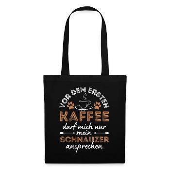 Schnauzer Café Chien Café - Sac en tissu - noir - Devant