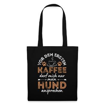 Hund & Kaffee Hund Cafe - Stoffbeutel - Schwarz - Vorne