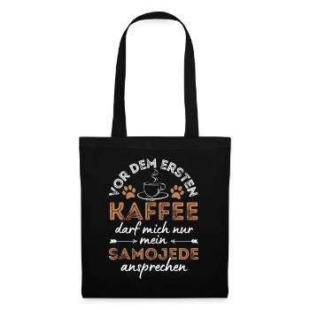 Samoyed Coffee Dog Cafe - Tote Bag - black - Front