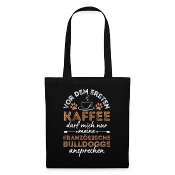 French Bulldog Coffee Dog Cafe - Tote Bag - black - Front