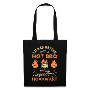 BBQ grillen für Hovawart Liebhaber - Stoffbeutel - Schwarz - Vorne