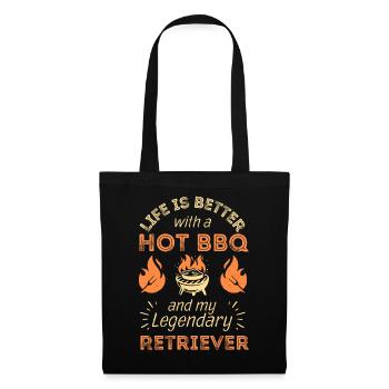 BBQ grilling and retriever lovers - Tote Bag - black - Front