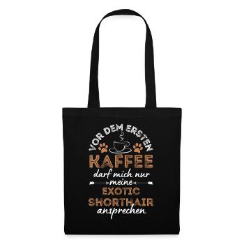 Café exotique à poil court - Sac en tissu - noir - Devant
