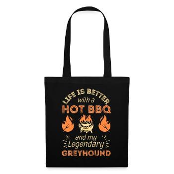 BBQ grilling and greyhound lovers - Tote Bag - black - Front