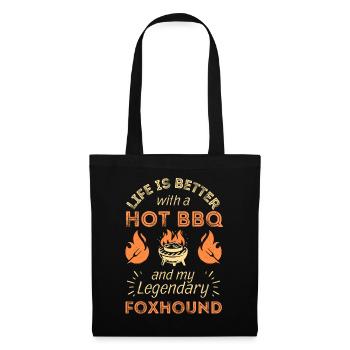 BBQ grillen für Foxhound Liebhaber - Stoffbeutel - Schwarz - Vorne