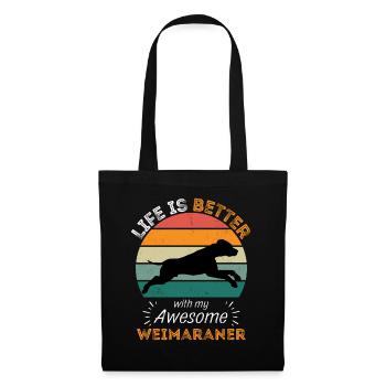 Légendaire Weimaraner Vintage Retro - Sac en tissu - noir - Devant