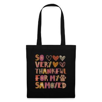 Reconnaissant pour ma gratitude d’automne de chien Samoyède - Sac en tissu - noir - Devant