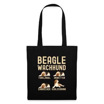 Beagle Guard Dog Funny for Beagle Lovers - Tote Bag - black - Front
