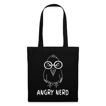 Angry Nerd - Wordplay Nerd, Bird - Tote Bag - black - Front