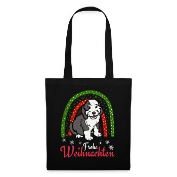 Cute Bobtail Dog Lover Kawaii Christmas - Tote Bag - black - Front