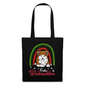Sweet Akita Puppy Christmas Kawaii - Tote Bag - black - Front