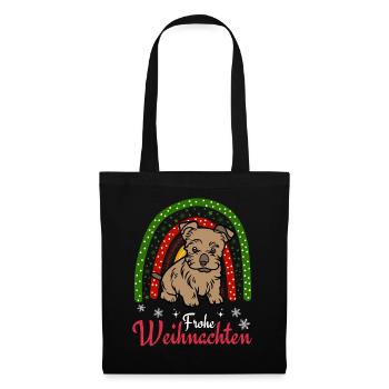 Süßer Silky Terrier Welpe Kawaii Weihnachten - Stoffbeutel - Schwarz - Vorne