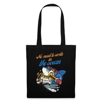 Le requin crayon dans l’aventure océanique - Sac en tissu - noir - Devant