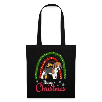 Noël Sweet Beagle Kawaii - Sac en tissu - noir - Devant