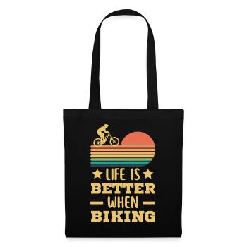 Biking retro vintage. Cycling mountain biking. - Tote Bag - black - Front
