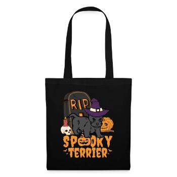 Süßer Scottish Terrier Halloween Liebhaber Kawaii - Stoffbeutel - Schwarz - Vorne