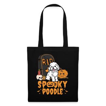 Cute Poodle Halloween Costume Dog - Tote Bag - black - Front