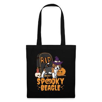 Süßer Beagle Halloween Hund - Stoffbeutel - Schwarz - Vorne