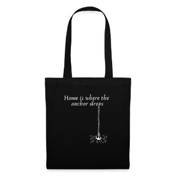 Home is Where The Anchor Drops - Sailing Cruising - Stoffbeutel - Schwarz - Vorne