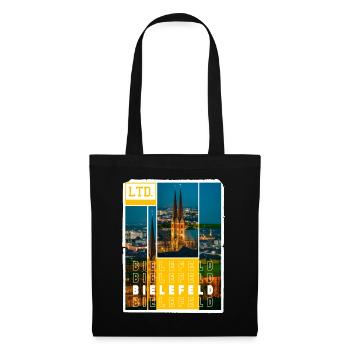 Bielefeld Deutschland Stadt Skyline Heimat Liebe - Stoffbeutel - Schwarz - Vorne
