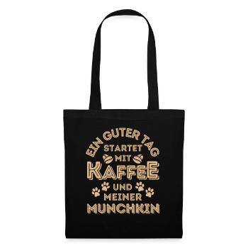 Munchkin Katze Kaffee Cafe - Stoffbeutel - Schwarz - Vorne