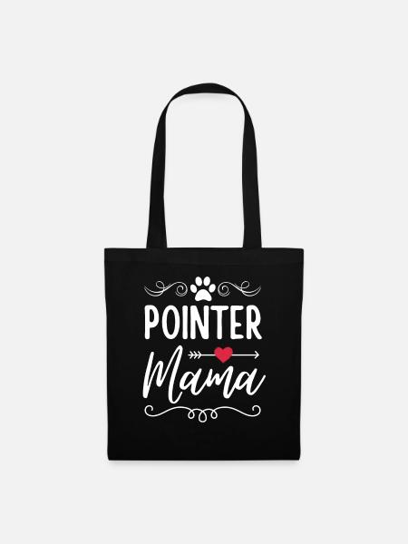 Pointer Mama Pointer Liebhaber - Stoffbeutel - Schwarz