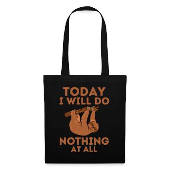 Sloth funny saying laziness fatigue - Tote Bag - black - Front