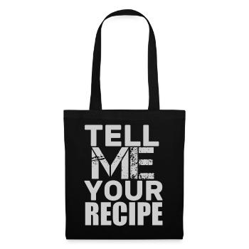 Raconter la recette - Sac en tissu - noir - Devant