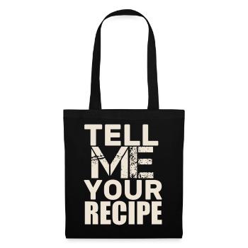 Raconter la recette - Sac en tissu - noir - Devant