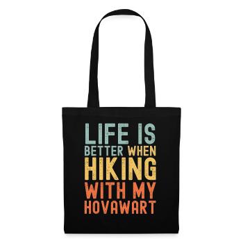 Hovawart Hiking dog retro - Tote Bag - black - Front