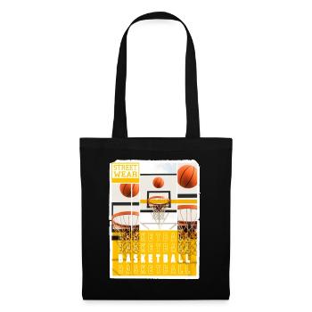 Basketteur Basketteur Basket Dunking Sport Vintage - Sac en tissu - noir - Devant