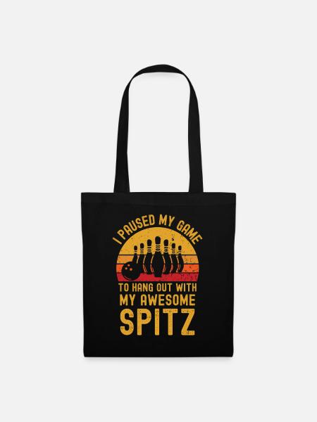 Bowling und Spitz - Stoffbeutel - Schwarz