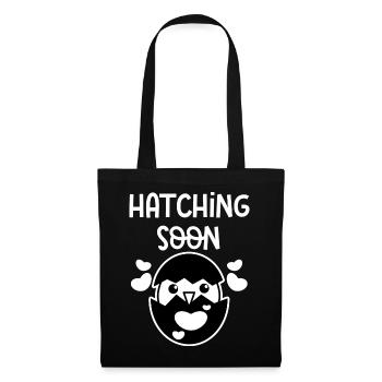 Bébé Coeur Bébé Ventre Grossesse Maman enceinte - Sac en tissu - noir - Devant