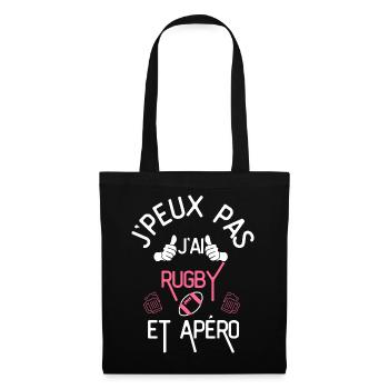 J Peux Pas J Ai Ruby et apero - Sac en tissu - noir - Devant